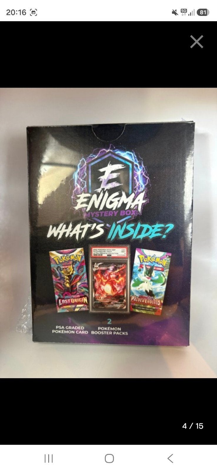 Enigma Mystery Box Pokémon - PSA kaart & 2 Booster Packs, Ophalen of Verzenden, Nieuw, Overige typen