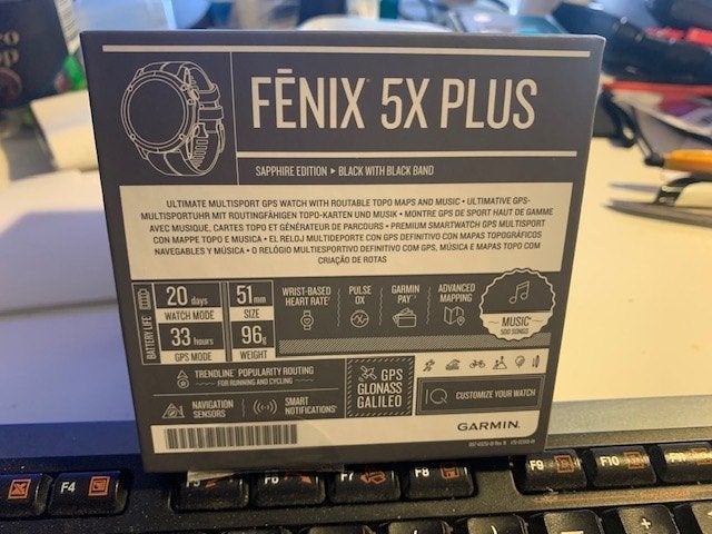 Garmin Fenix 5x Plus51 mm te koop., Sieraden, Tassen en Uiterlijk, Gebruikt, Garmin Fenix 5X Plus Sapphire Edition, Verzenden