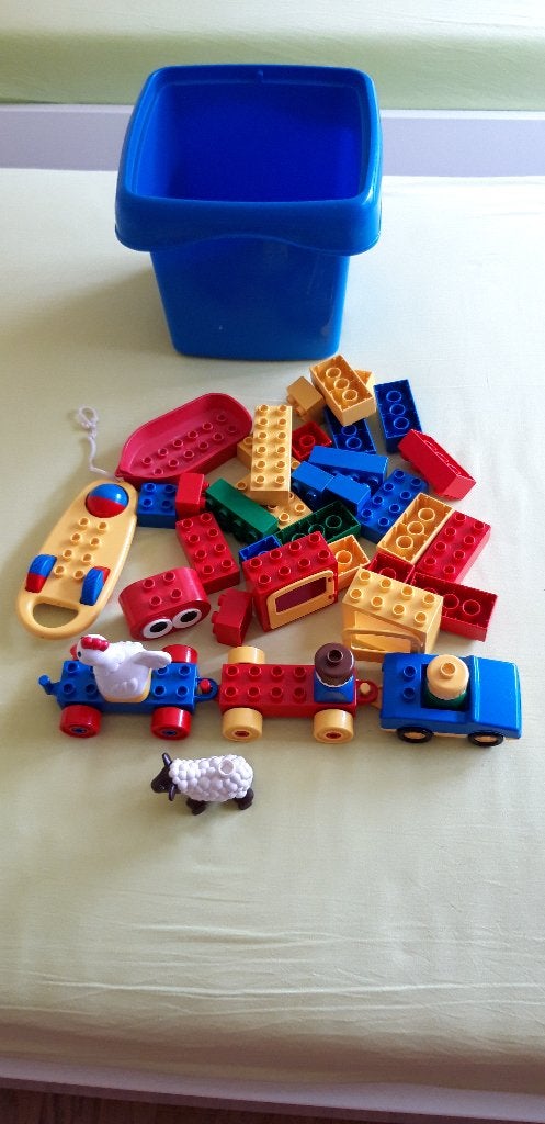 lego duplo met opbergbak blok auto poppetje diertje, Kinderen en Baby's, Speelgoed | Duplo en Lego, Ophalen of Verzenden, Duplo