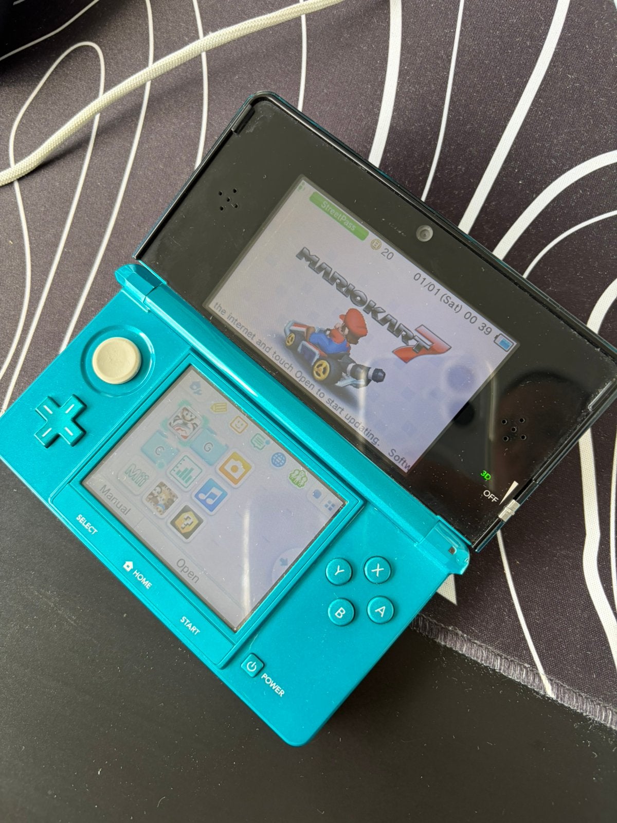 Nintendo 3ds aqua blue, Ophalen, Gebruikt, Blauw, 3DS
