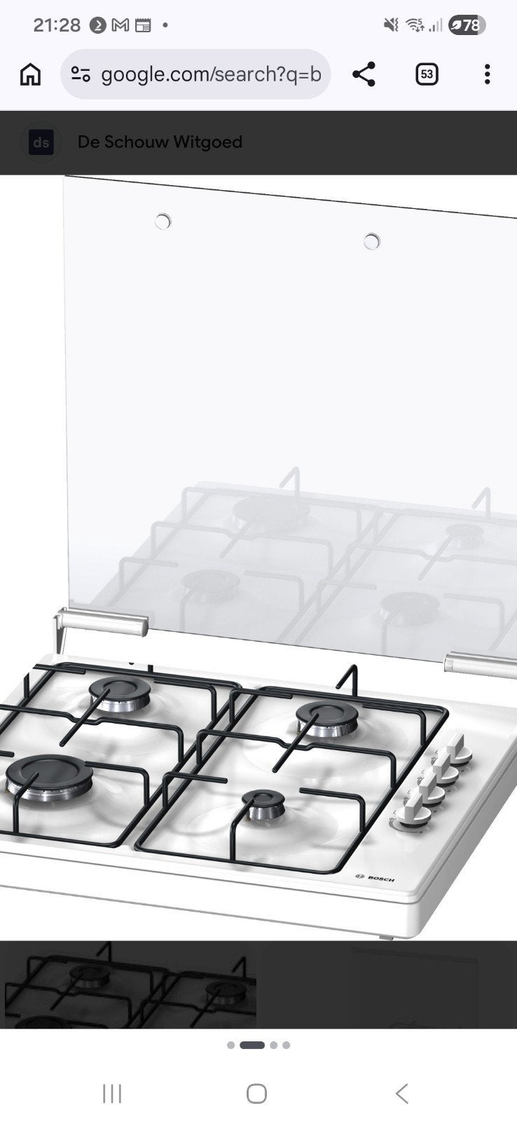 bosch gaskookplaat, Zo goed als nieuw, Gas, Vrijstaand, 4 kookzones