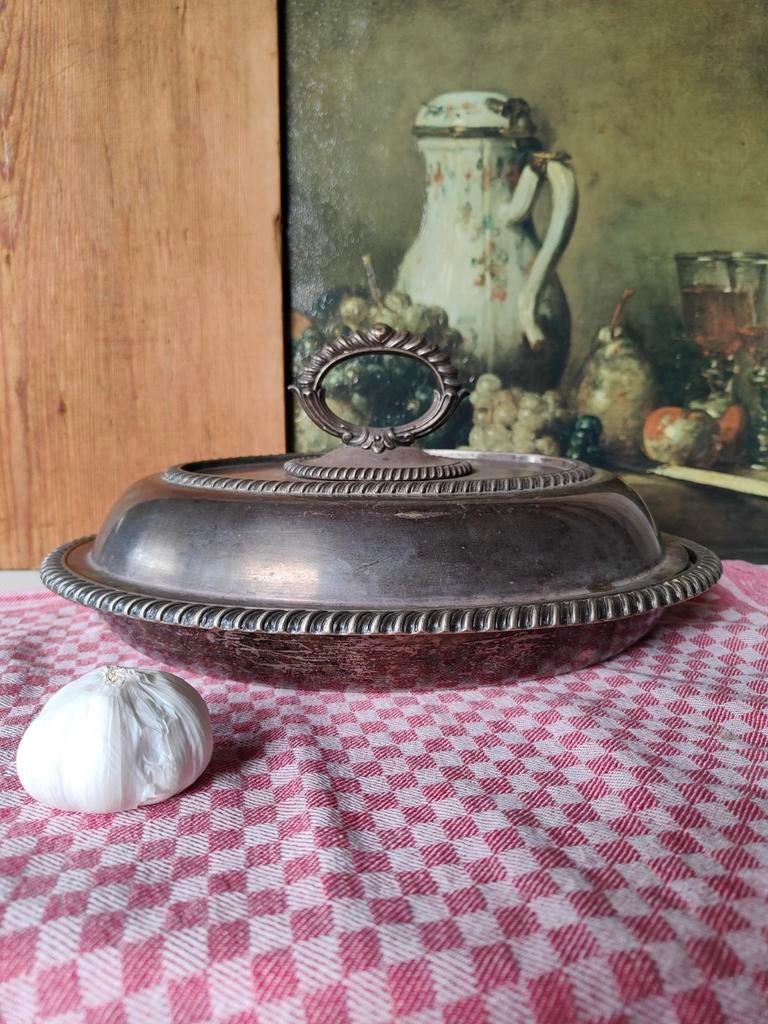 Oude brocante dekschaal - cloche, Ophalen