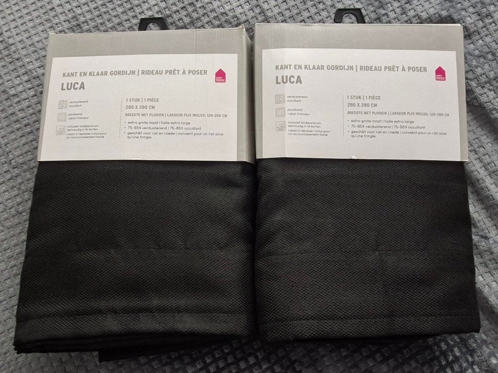 2 nieuwe zwarte overgordijnen, Ophalen, Nieuw, Overgordijn, Zonwerend
