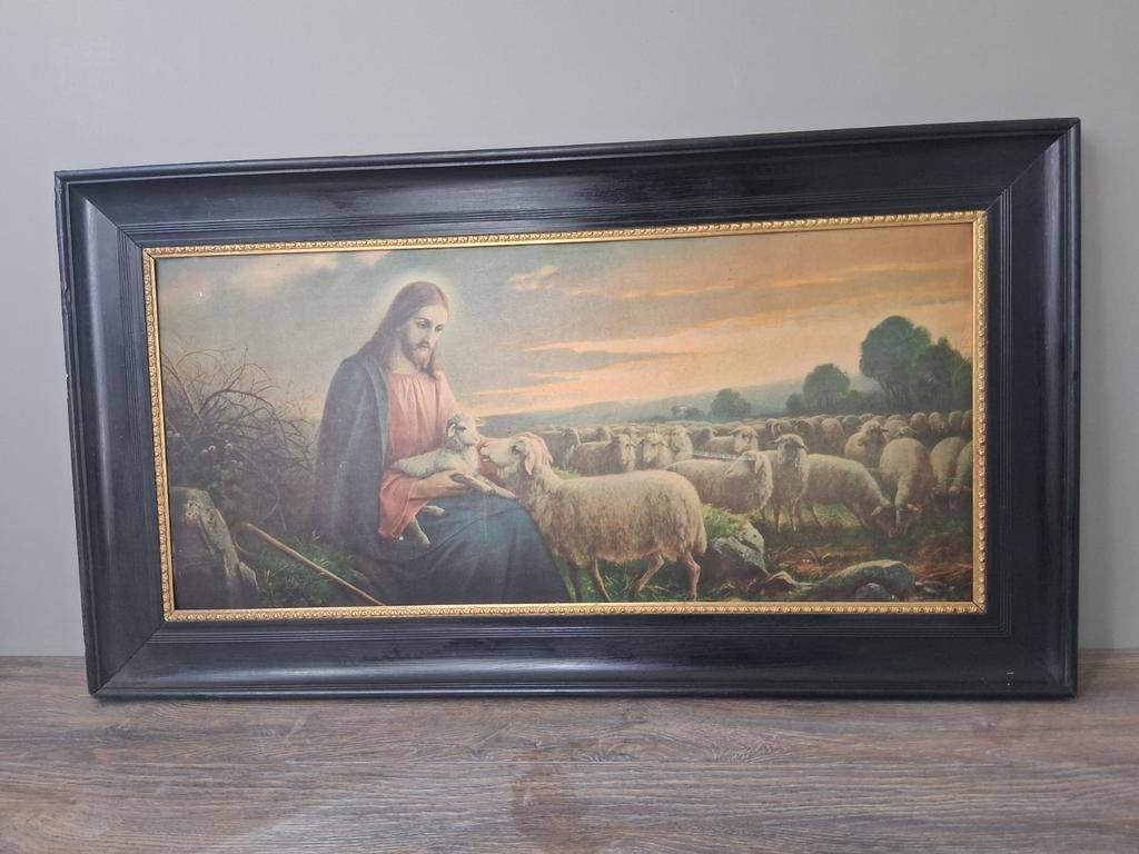 prent van Giovanni, die "Jezus als de Goede Herder", Antiek en Kunst, Kunst | Schilderijen | Klassiek, Ophalen