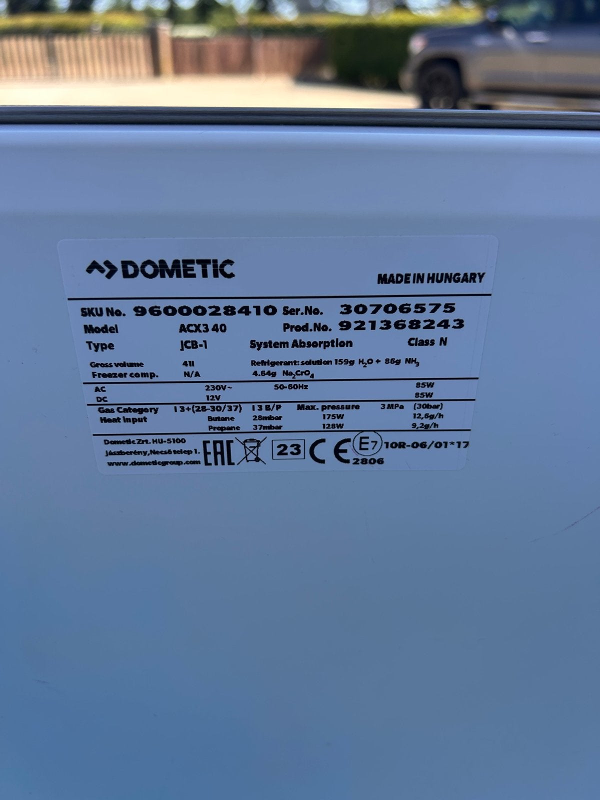 Dometic ACX3 40 Koelbox - 3-weg koeling, Ophalen, Gebruikt, Koelbox, Elektrisch