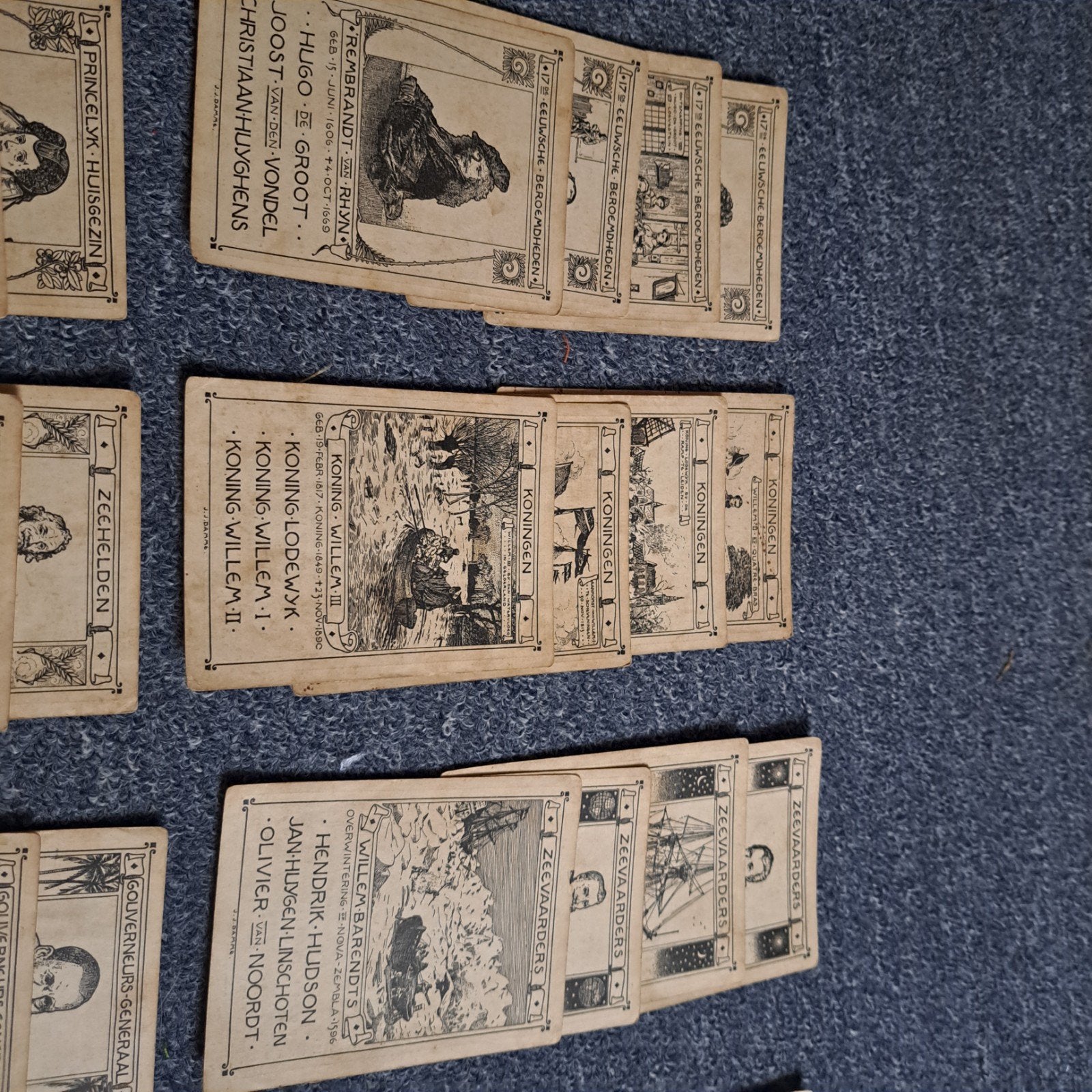 Vintage Kwartetkaarten Nederlandse Geschiedenis, Verzamelen, Speelkaarten, Jokers en Kwartetten, Ophalen of Verzenden, Gebruikt