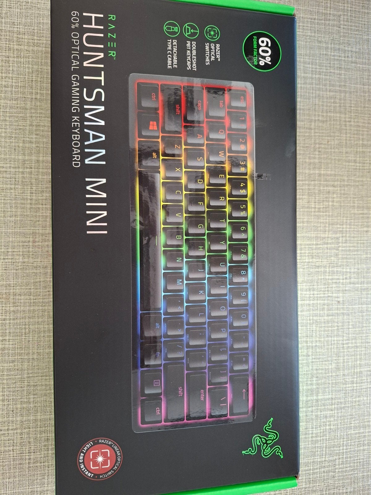 Razer Huntsman Mini Gaming Toetsenbord - Qwerty, Verlichte toetsen, Ophalen of Verzenden, Zo goed als nieuw, Razer