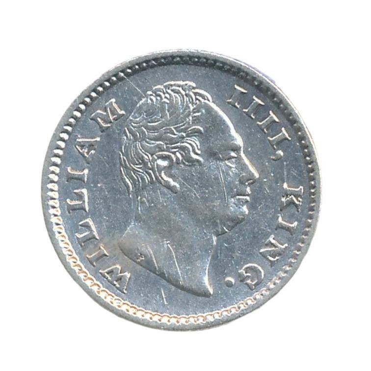 India 1/4 Rupee 1835, Postzegels en Munten, Munten | Azië, Ophalen of Verzenden, Zuid-Azië, Losse munt, Zilver