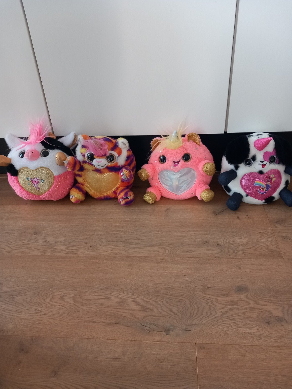 Squishmallows knuffels - set van 4, Ophalen, Eenhoorn, Zo goed als nieuw, Middelgroot (20 tot 80 cm)