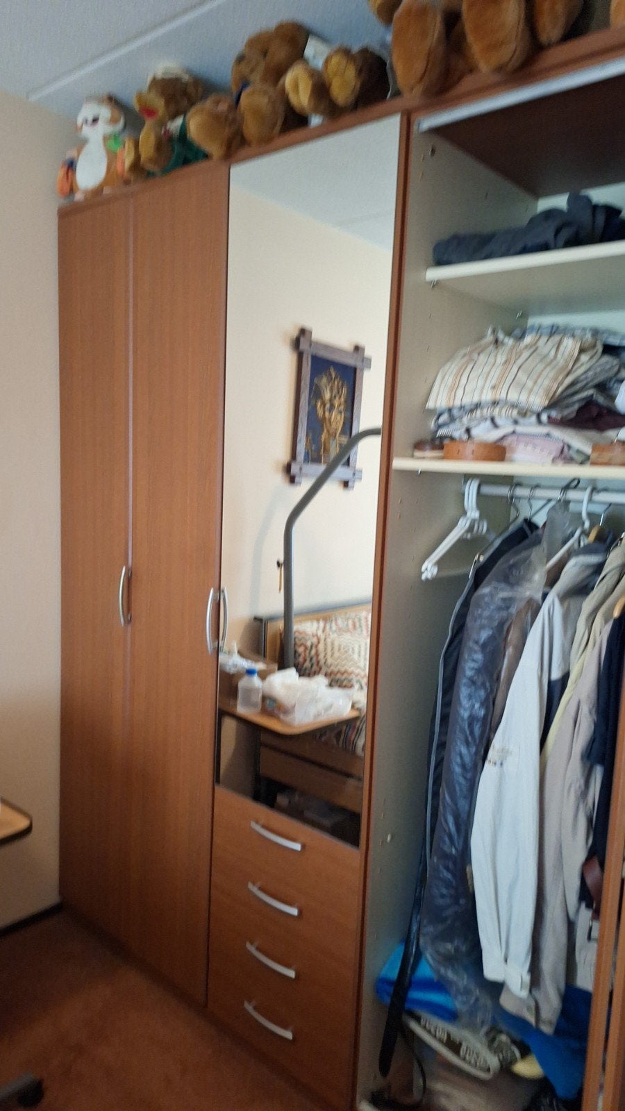 GRATIS: complete Slaapkamer: 2x Boxspring, kledingkast, 2x N, Ophalen, Gebruikt, Tweepersoons, 180 cm