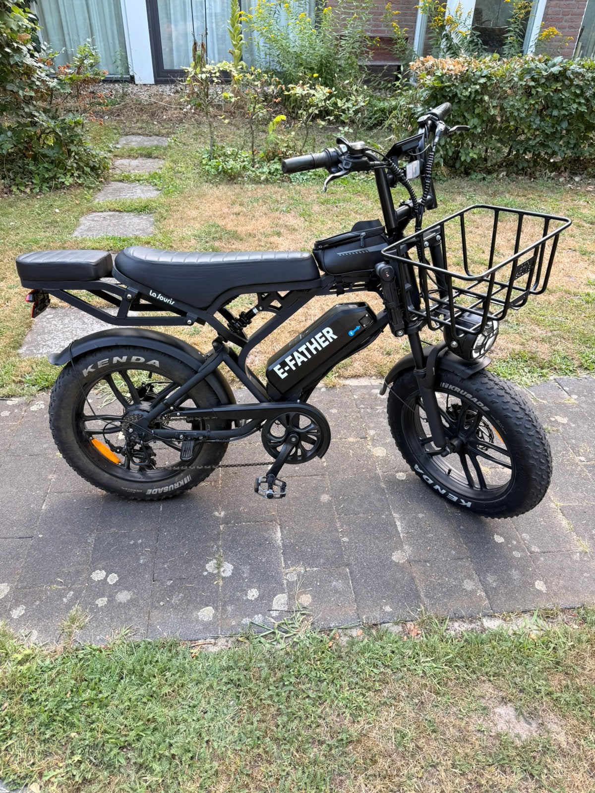 La Douris E-Father V20 Pro Black Special Edition Fatbike, Zo goed als nieuw, 50 km per accu of meer, 55 tot 59 cm, Ophalen