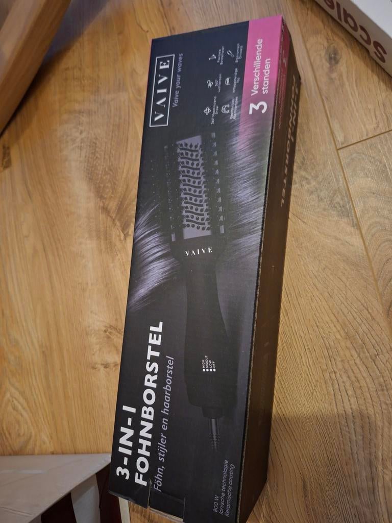 3-in-1 fohnborstel, Ophalen of Verzenden, Zo goed als nieuw, Föhn of Haardroger