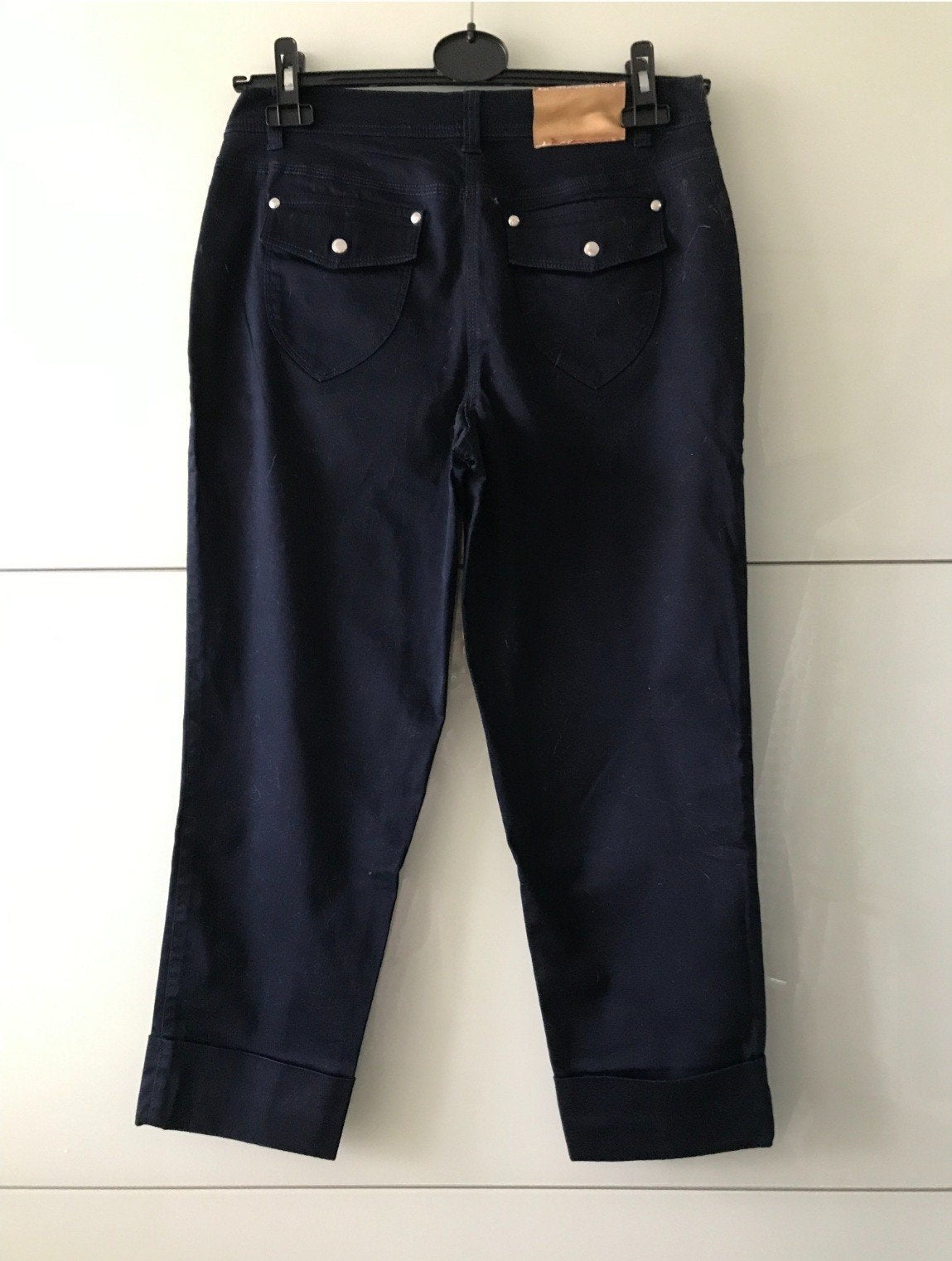 Donkerblauwe 3/4 Broek van Ashley Brooke, Maat 38/40 (M), Blauw, Ophalen of Verzenden, Zo goed als nieuw