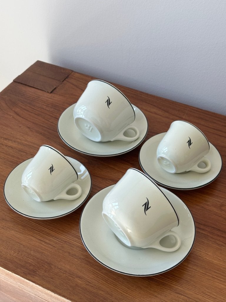 Nespresso Tognana Set 2x Cappuccino  2x Espresso Kop/Schotel, Overige merken, Vintage, Ophalen of Verzenden, Zo goed als nieuw