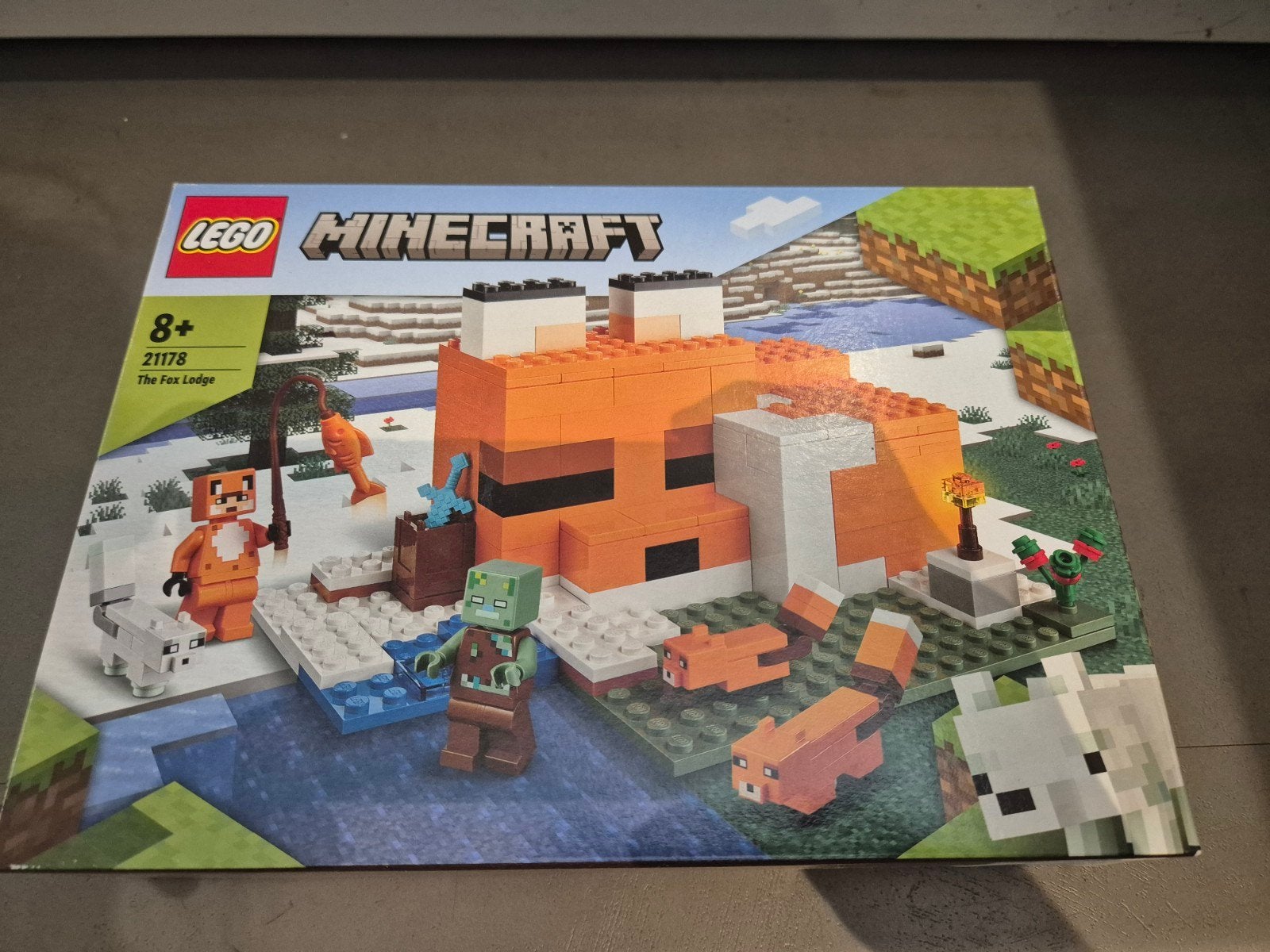 LEGO Minecraft 21178 de vossenhut in doos, Kinderen en Baby's, Ophalen, Zo goed als nieuw