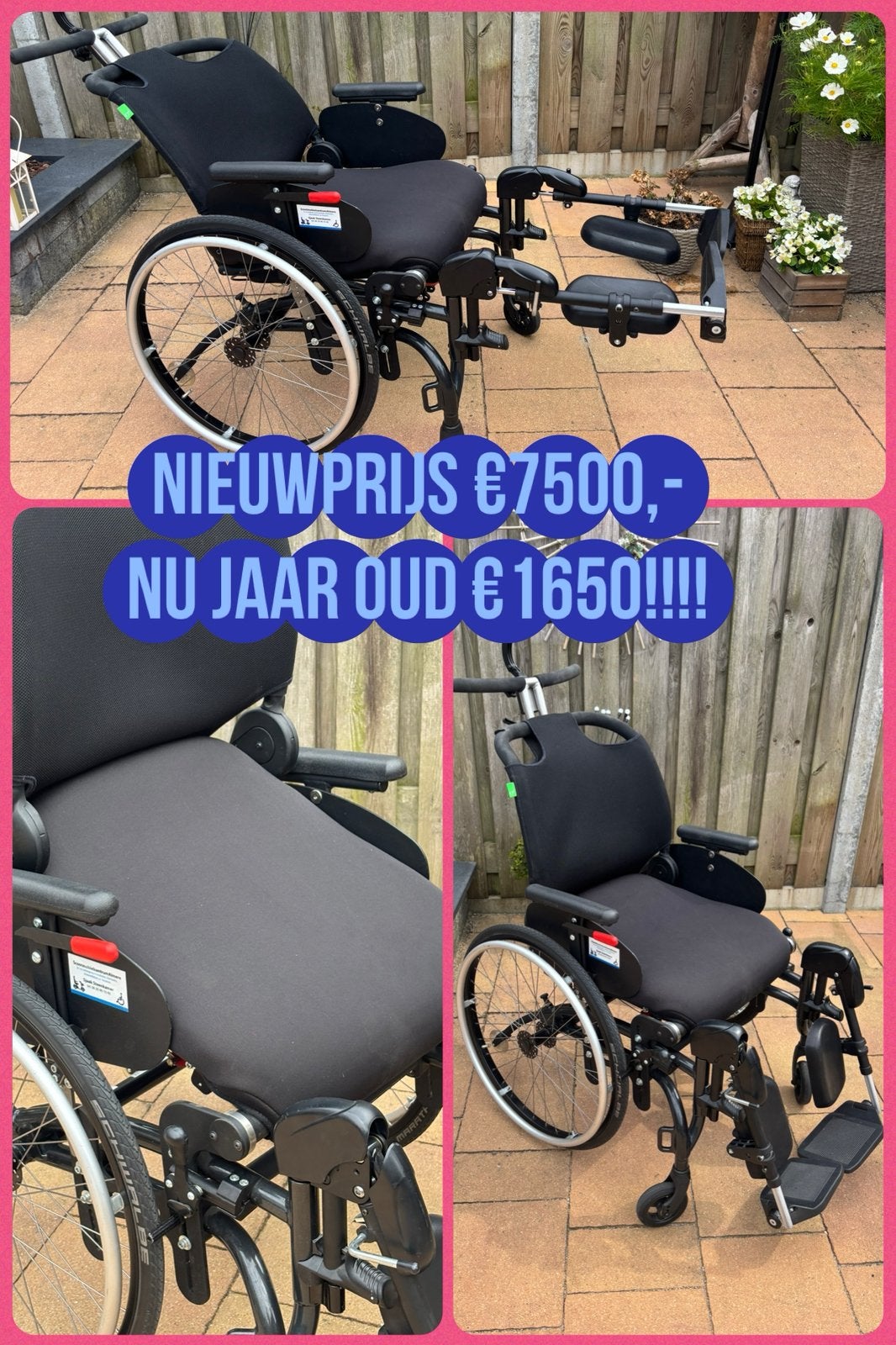 Rolstoel O4 nieuwprijs €7500 nu jaar oud €1650!!!!!, Diversen, Verpleegmiddelen, Zo goed als nieuw, Ophalen of Verzenden