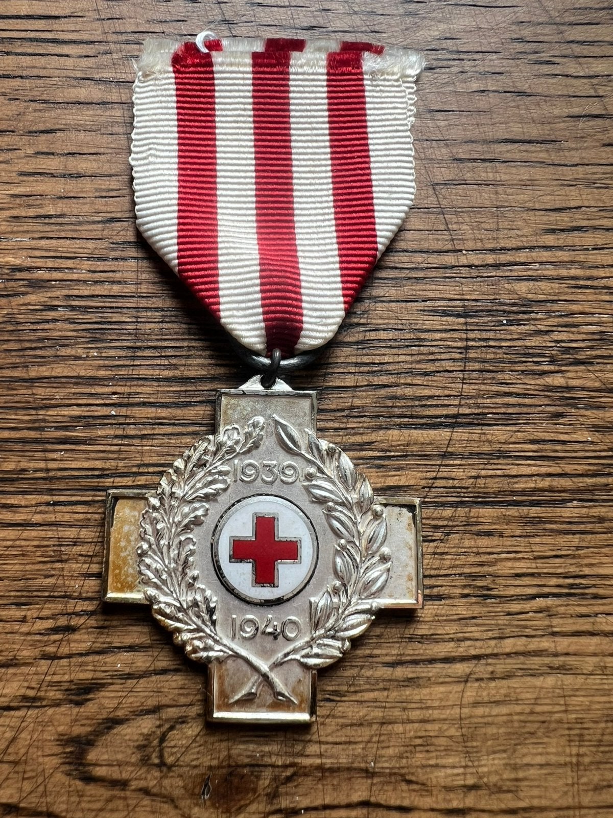 Medaille Nederlands Rode Kruis zilver 1939 1940 mobilisatie, Verzamelen, Verzenden, Lintje, Medaille of Wings, Nederland