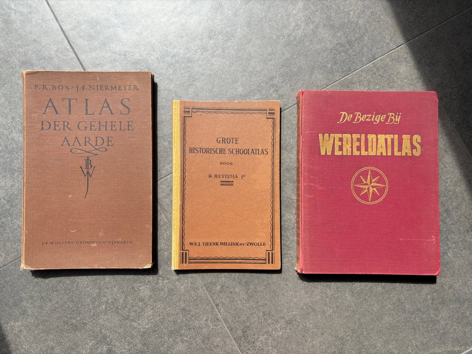 Historische atlassen 3x: Bos, Hettema, Wereldatlas, Boeken, Bosatlas, 1800 tot 2000, Wereld, Ophalen