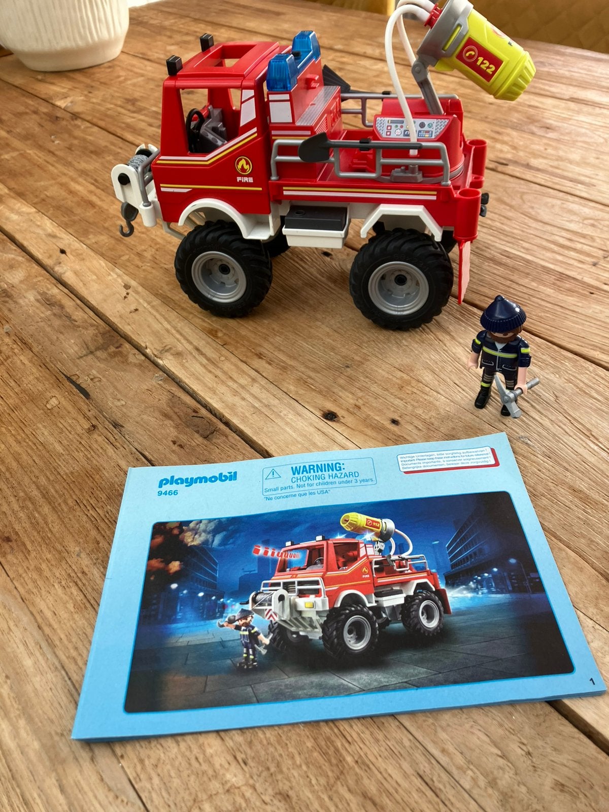 Playmobil city brandweerwagen 9466, Kinderen en Baby's, Speelgoed | Playmobil, Ophalen of Verzenden, Zo goed als nieuw