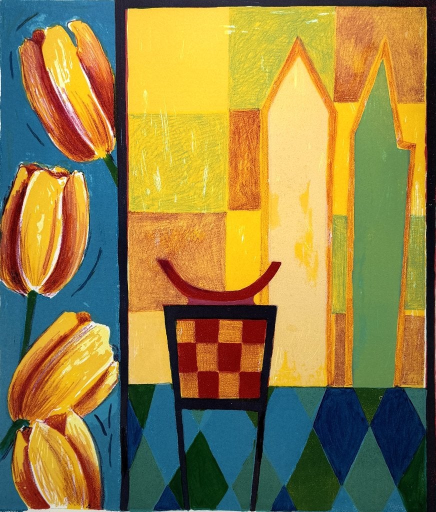 666. Zeefdruk, Fenneke van der Elst - “Les Tulipes”, 1999, Ophalen