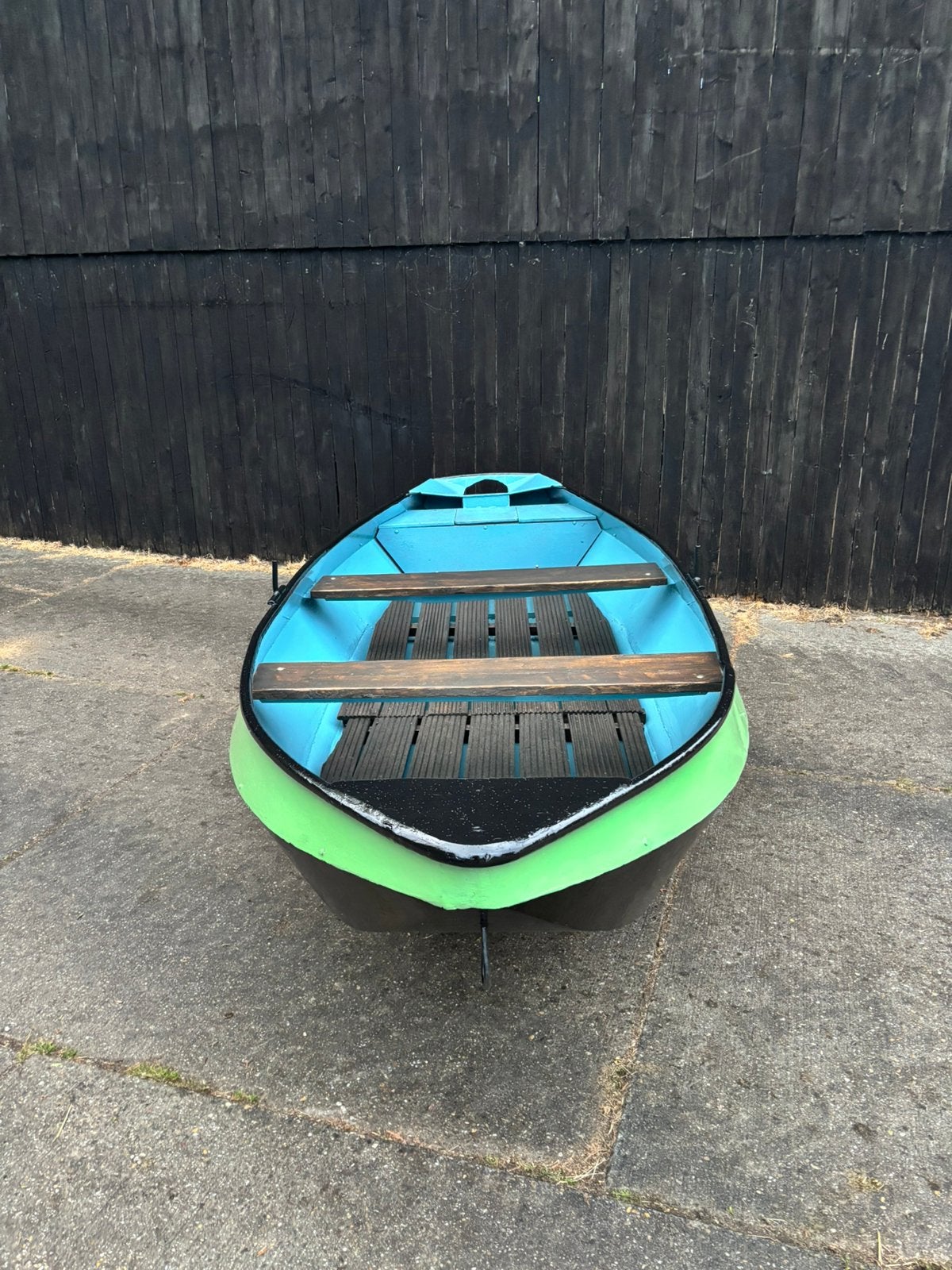 Stalen roeiboot 4 mtr, Watersport en Boten, Roeiboten, Ophalen, Gebruikt, Staal