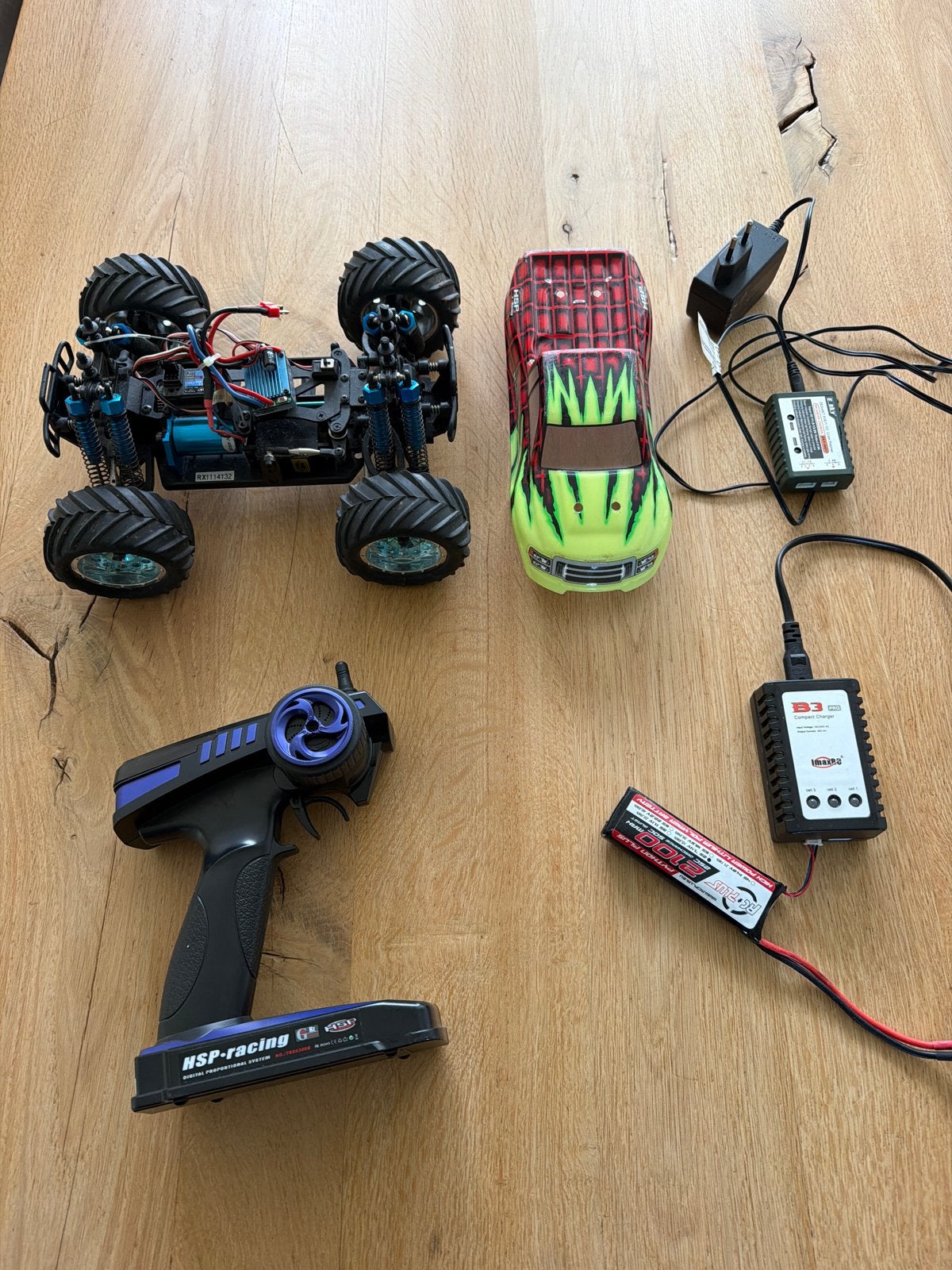 HSP Racing RC Monster Truck met afstandsbediening, Hobby en Vrije tijd, Elektro, Gebruikt, Auto offroad, Ophalen of Verzenden