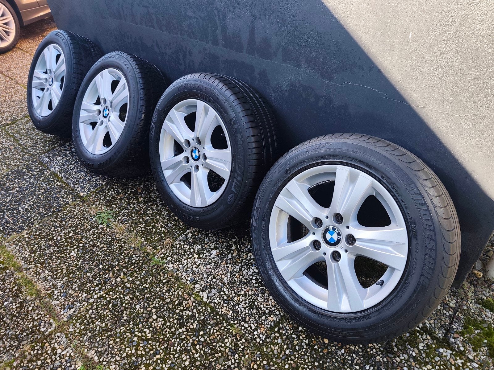 BMW styling 222, 205-60-16 velgen met banden., Ophalen of Verzenden, Gebruikt