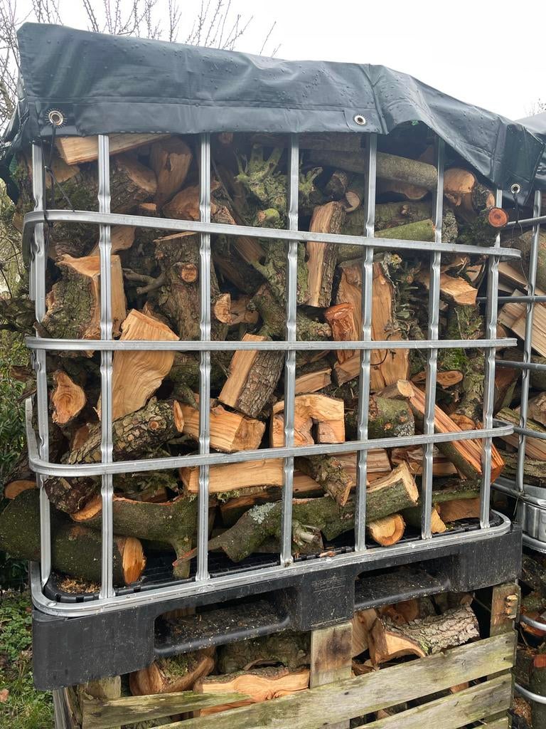 Vers haardhout Perenhout gekloofd, Tuin en Terras, Minder dan 3 m³, Ophalen, Overige houtsoorten, Blokken