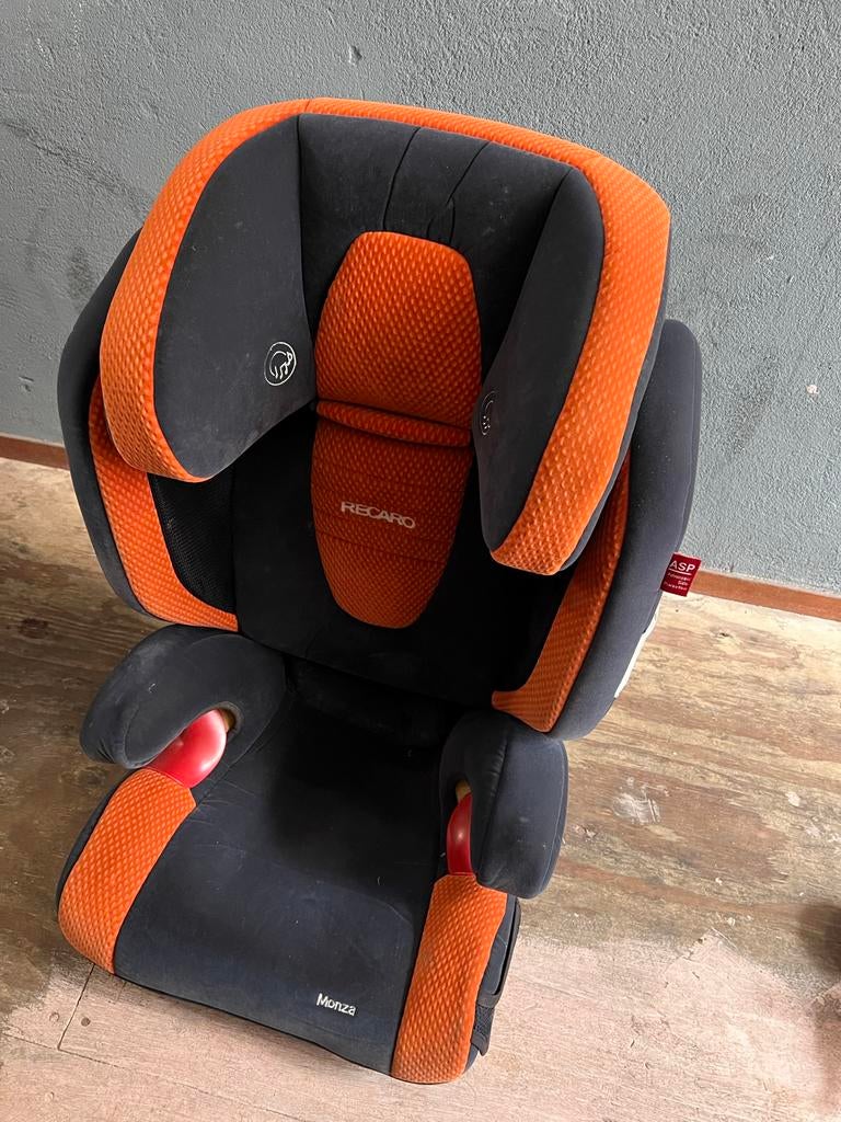 Recaro Monza autostoel - Zwart/Oranje, Zijbescherming, 9 t/m 36 kg, Ophalen, Overige merken