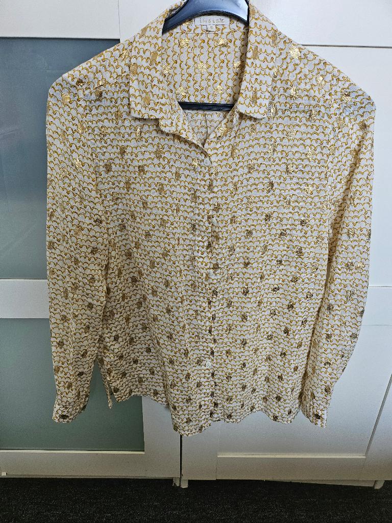 Lili&Lala mooie gouden blouse met gouden rok, Overige kleuren, Ophalen of Verzenden, Zo goed als nieuw, Maat 36 (S)