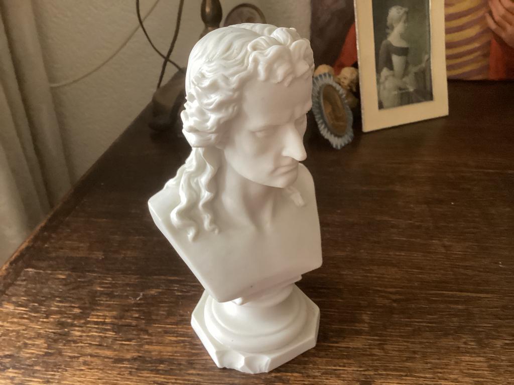 Schiller Friedrich 1759-1805  hoog 19 cm / marmer, Antiek en Kunst, Kunst | Beelden en Houtsnijwerken, Ophalen of Verzenden