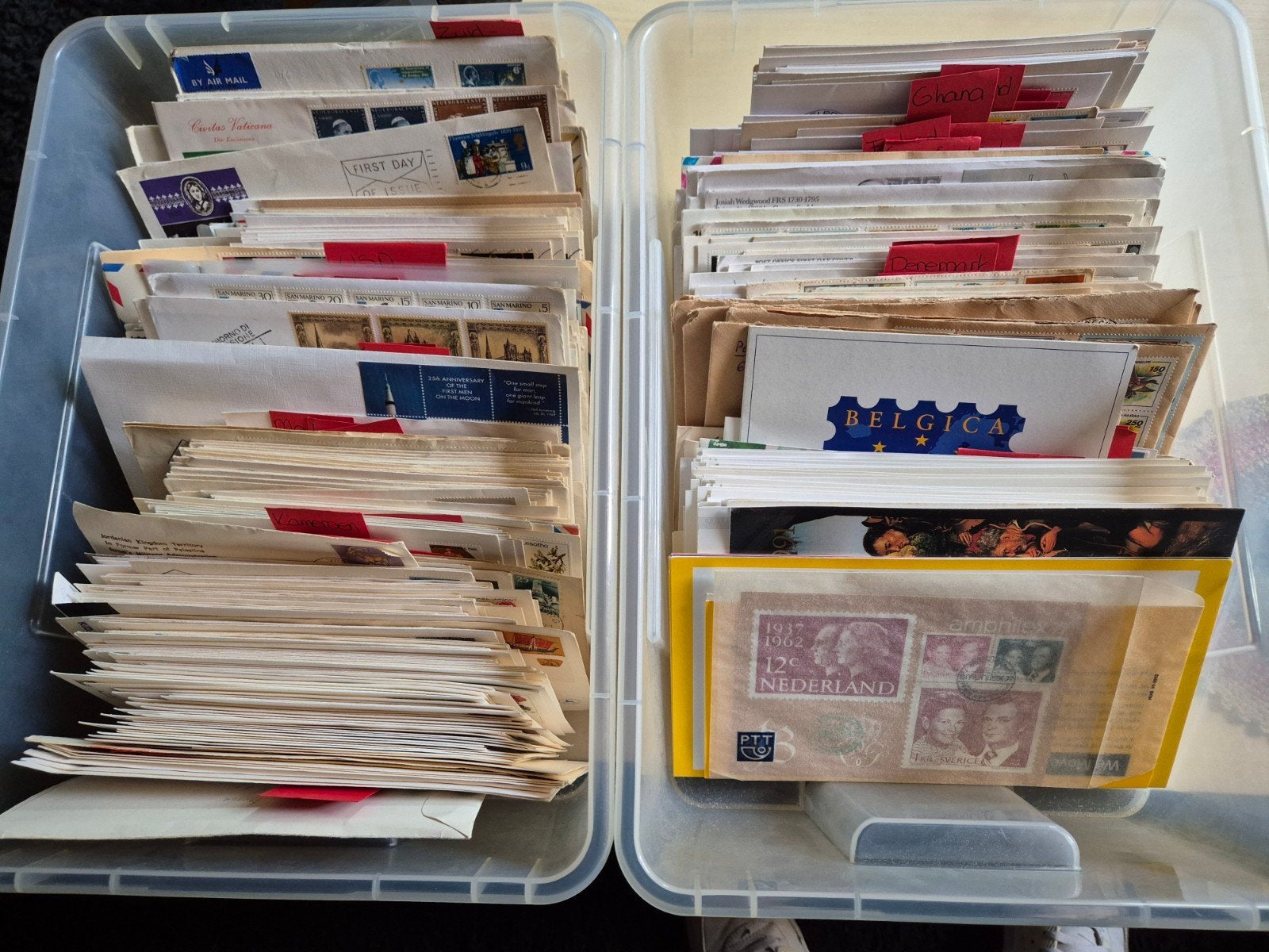 Verzameling briefen poststukken, enveloppen. Honderden., Ophalen of Verzenden, Buitenland