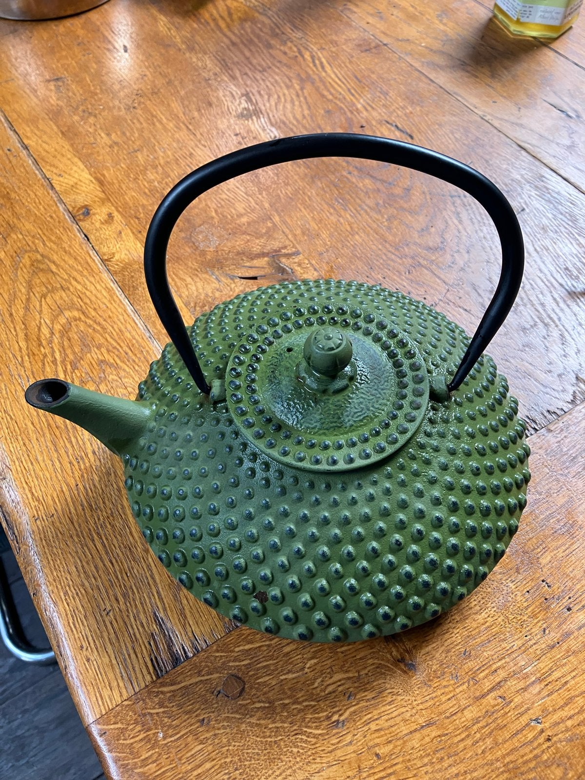 Bredemeijer theepot groen gietijzer, Theepot/fluitketel, Bredemeijer, Ophalen of Verzenden, Metaal