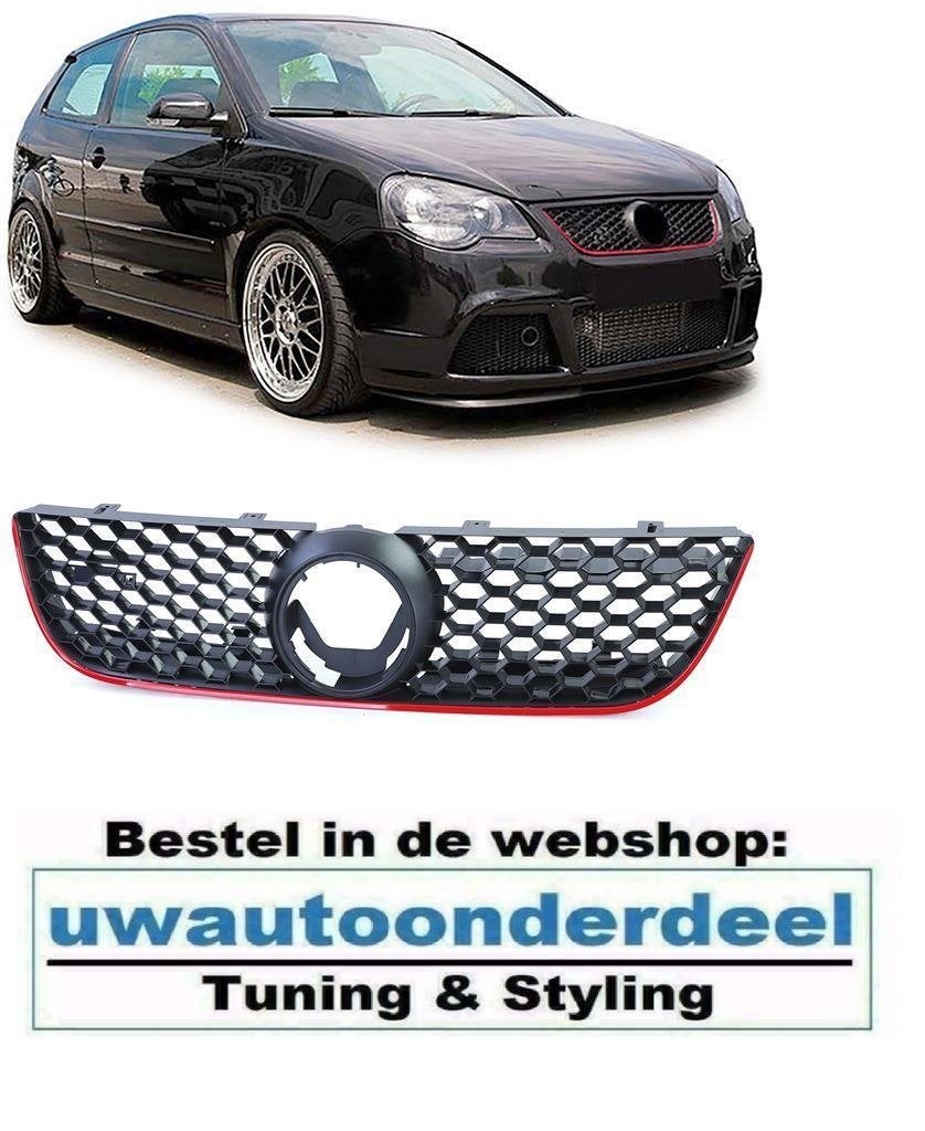 GTI Look Sport Grill Rode Bies Geschikt voor VW Polo 9N3 200, Auto diversen, Tuning en Styling, Verzenden, Automotive Parts, A.parts@hotmail.nl
