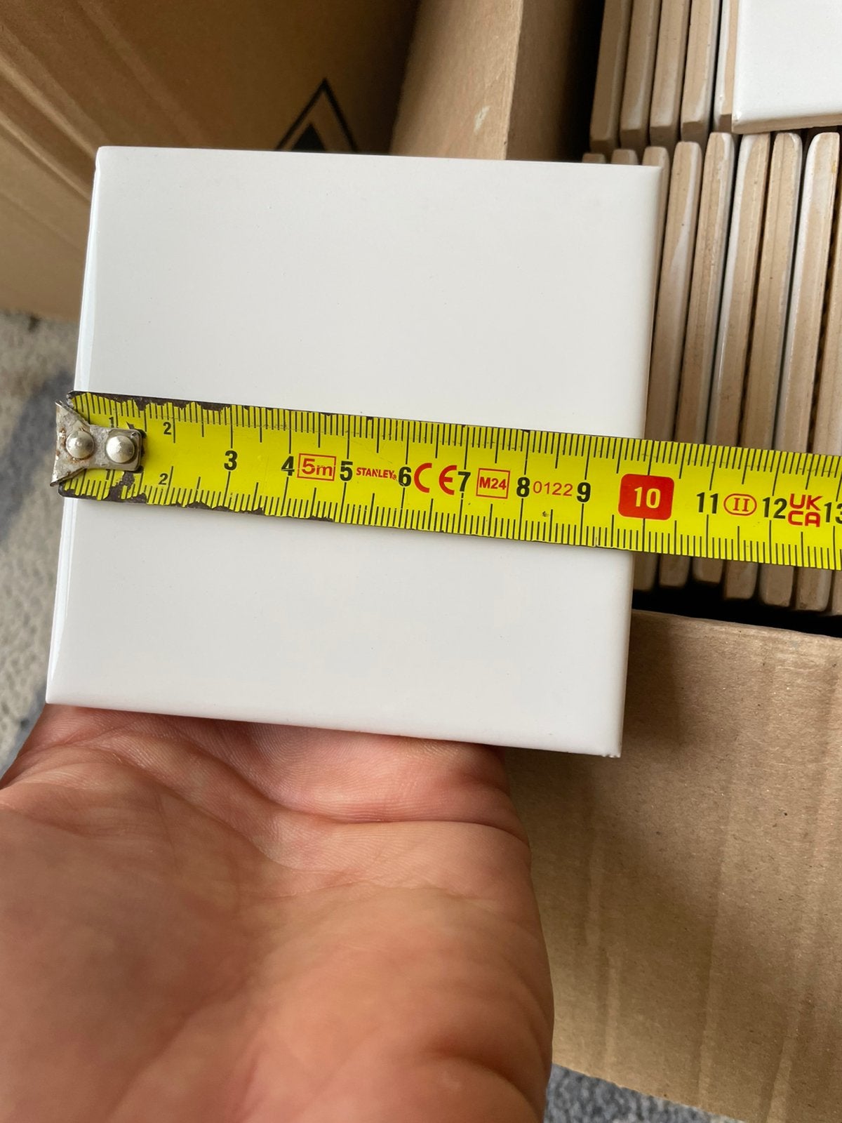 10x10 tegels Hanley wit 222x (2,2m2), Ophalen, Minder dan 20 cm, Zo goed als nieuw, Minder dan 5 m²