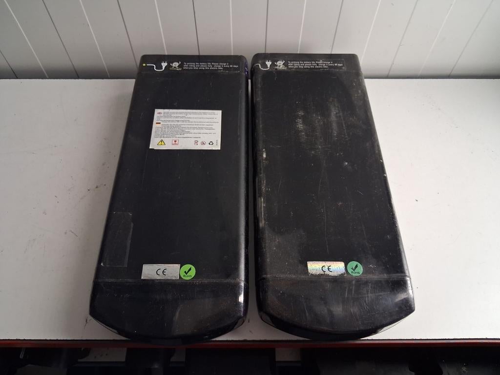 2 stuks defecte fiets accu's Grunberg/ TXED, Gebruikt, Ophalen of Verzenden, Pyter jurjensstrjitte stiens., Grunberg