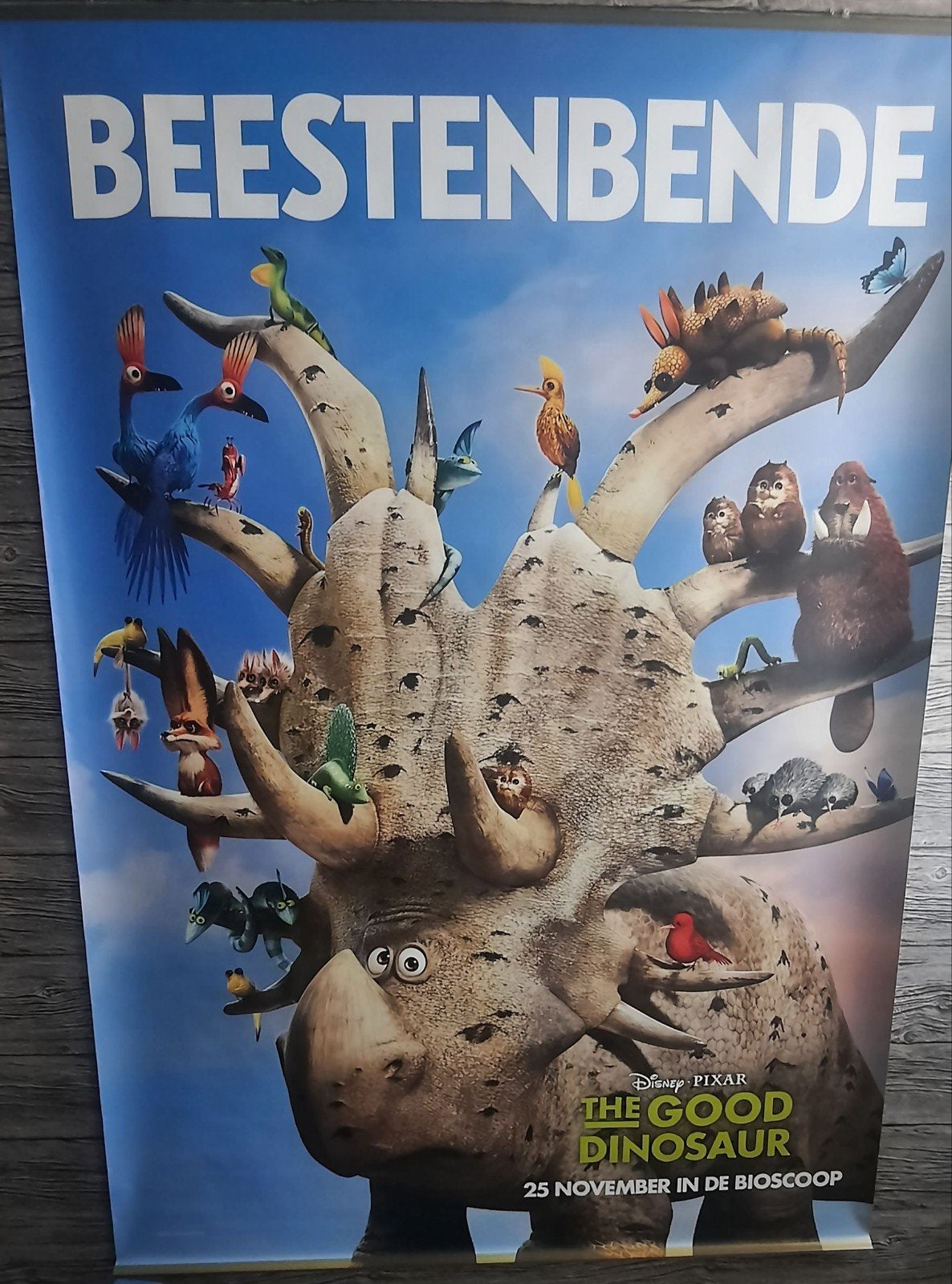 Originele Disney Pixar The Good Dinosaur Filmposter, Rechthoekig Staand, Met lijst, Deurposter of groter, Nieuw