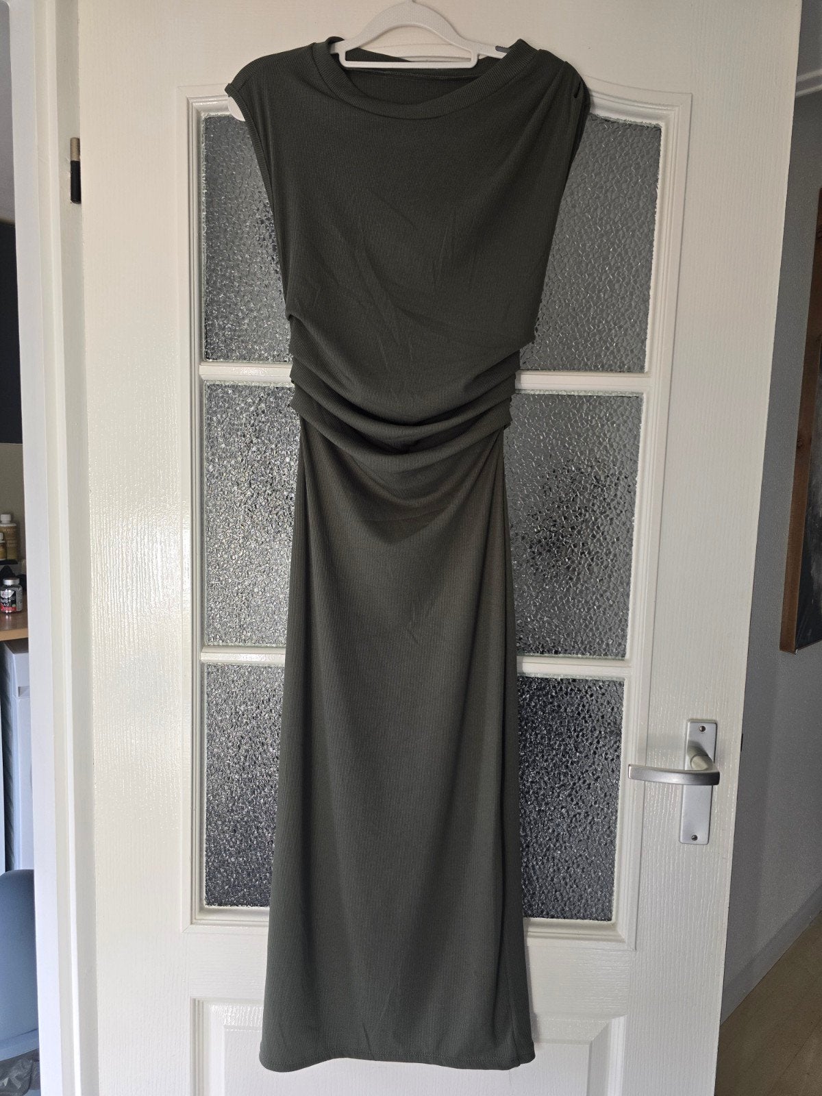 nieuw lange jurk army 36 38 40, Kleding | Dames, Maat 38/40 (M), Bruin, Nieuw, Ophalen of Verzenden
