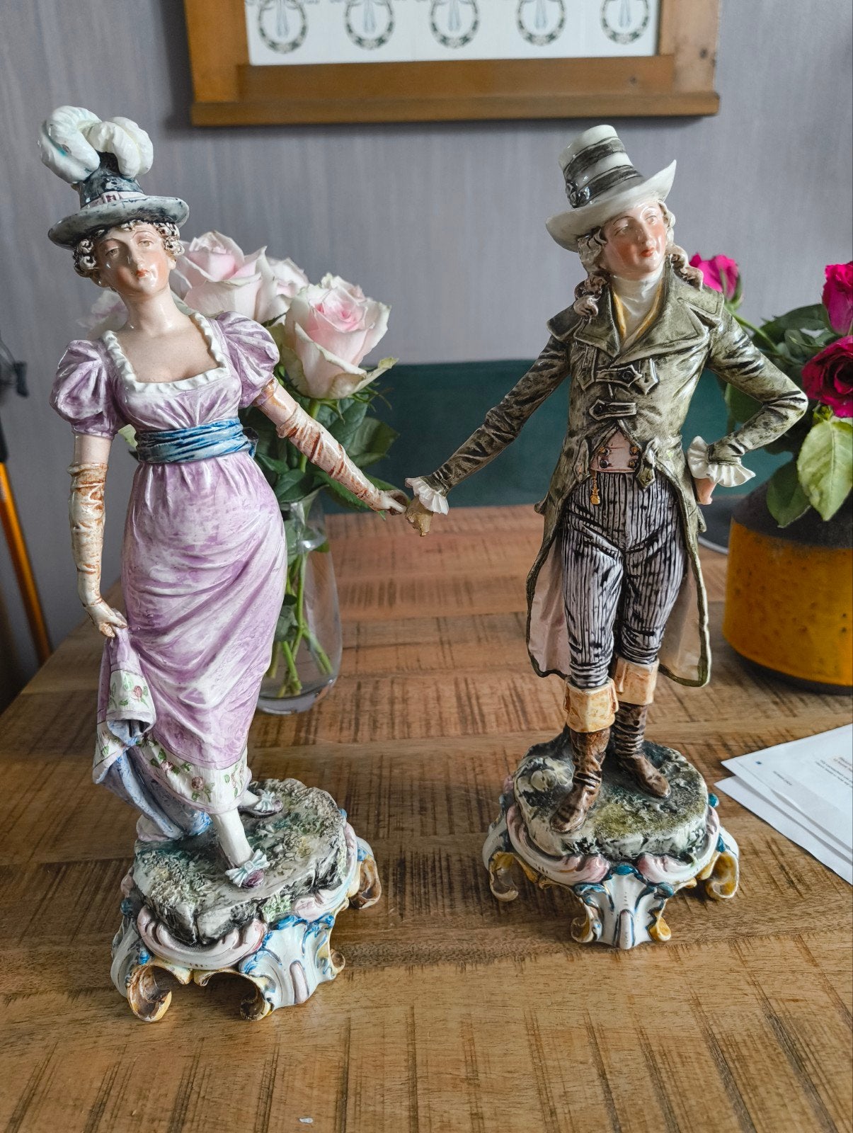 Antieke Duitse Porseleinen Beeldjes (1940-1942), Antiek en Kunst, Ophalen of Verzenden