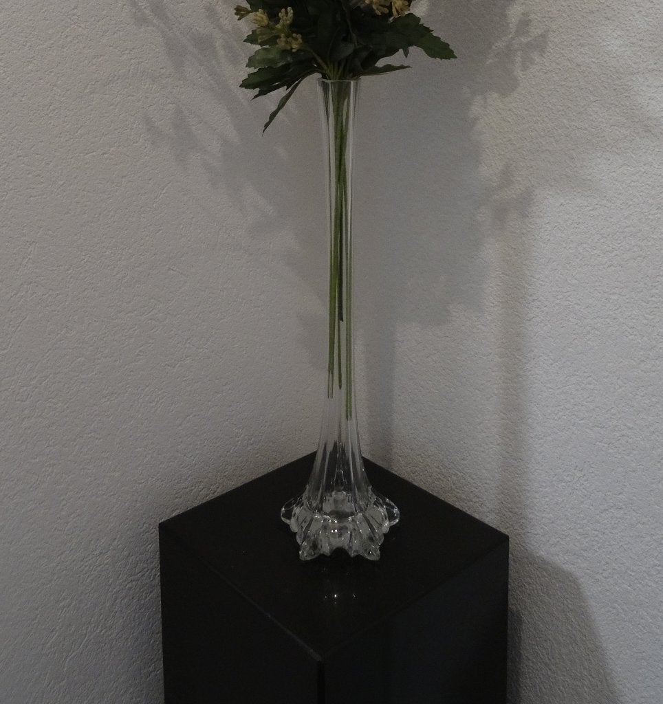 Sierlijke hoge vaas van kristal, Ophalen of Verzenden