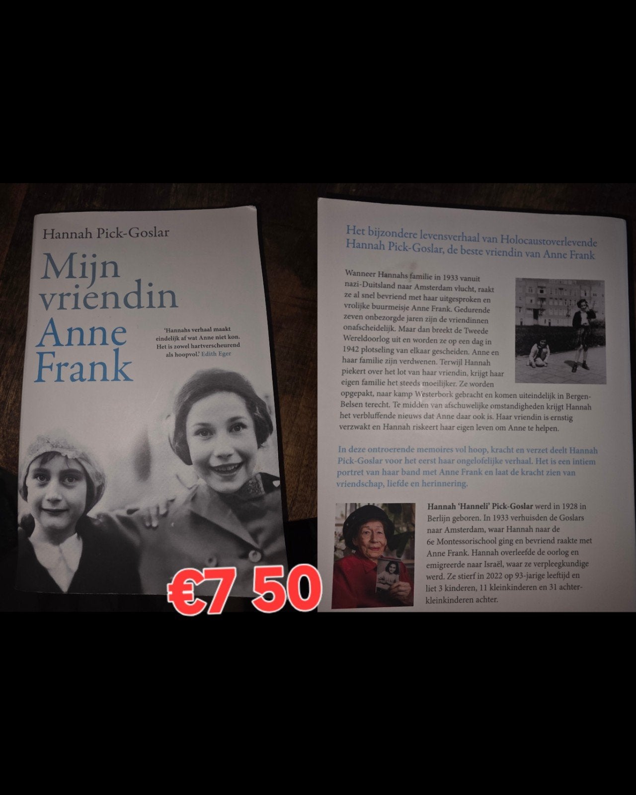 mijn vriendin anne frank Hannah pick goslar, Ophalen of Verzenden, Zo goed als nieuw