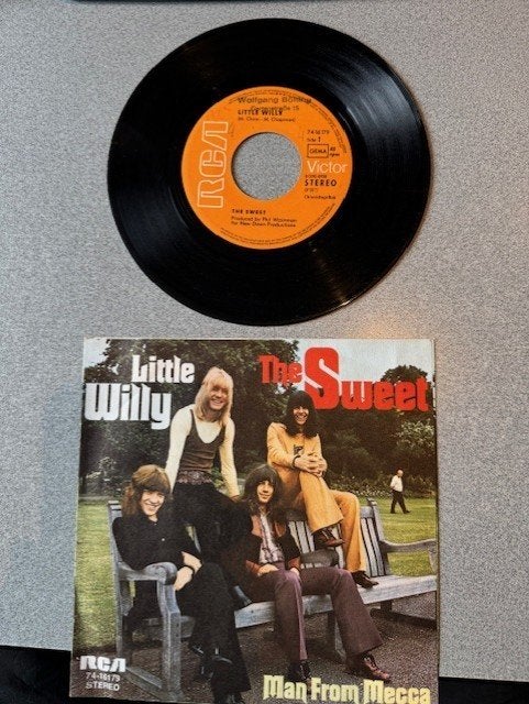 THE SWEET - little willy 7 INCH SINGLE 1972 DUI, Gebruikt, 7 inch, Ophalen of Verzenden, Fotohoes