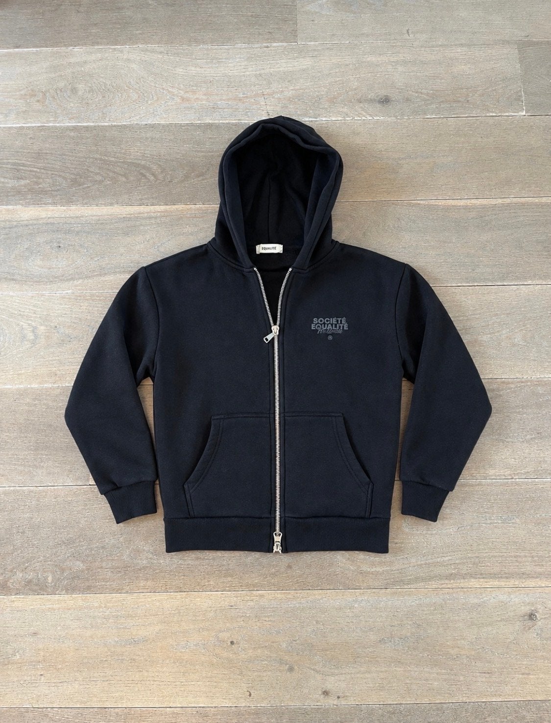 Equalié hoodie met rits - Zwart - Maat S, Ophalen of Verzenden, Zo goed als nieuw, Maat 46 (S) of kleiner, Zwart