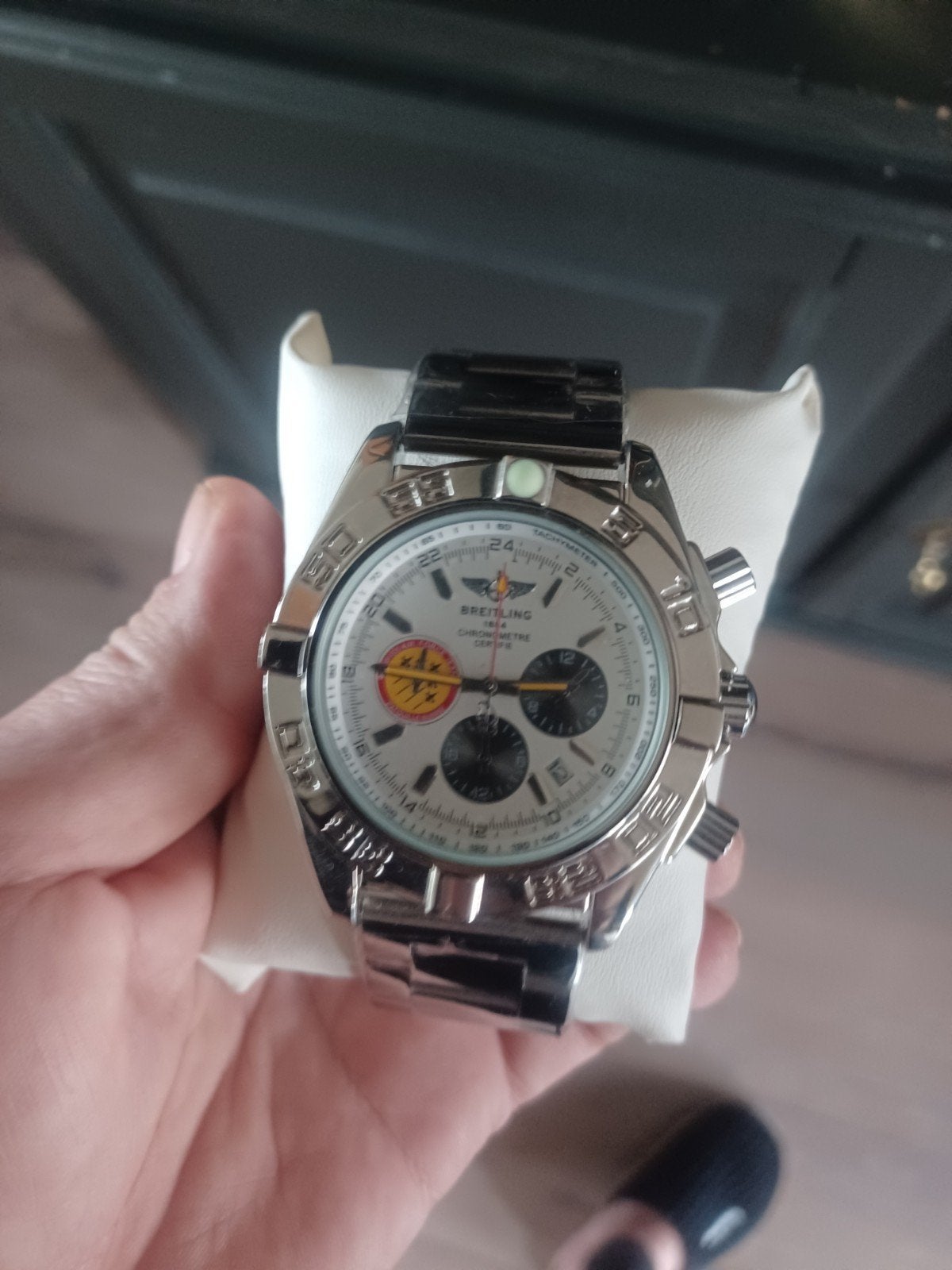 Breitling Chronomat GMT dikke horloge., Sieraden, Tassen en Uiterlijk, Horloges | Heren, Staal, Staal, Breitling, Polshorloge