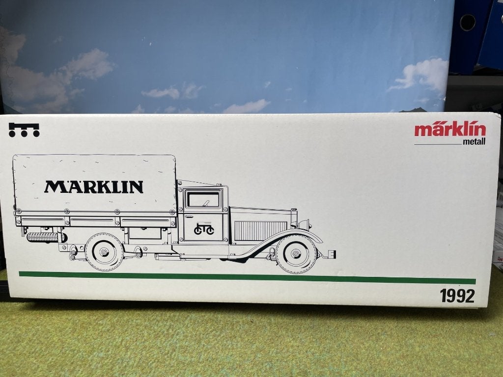Märklin 1992 Vrachtwagen LKW opschrift: Märklin, Ophalen of Verzenden, Zo goed als nieuw, Auto, Overige merken