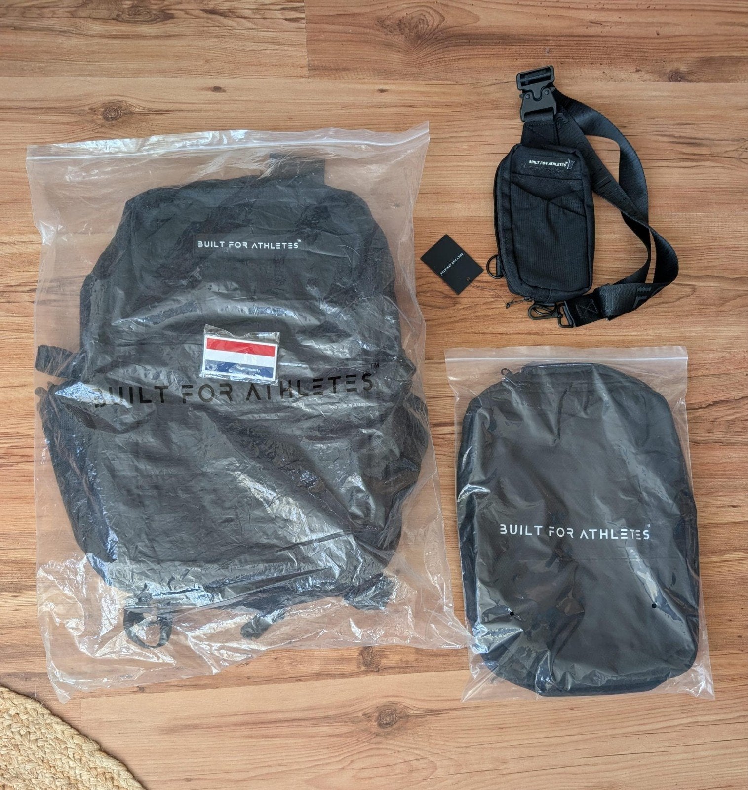 Built For Athletes rugzak, sling bag en compression cube., Zwart, Nieuw, W32 (confectie 46) of kleiner, Ophalen of Verzenden