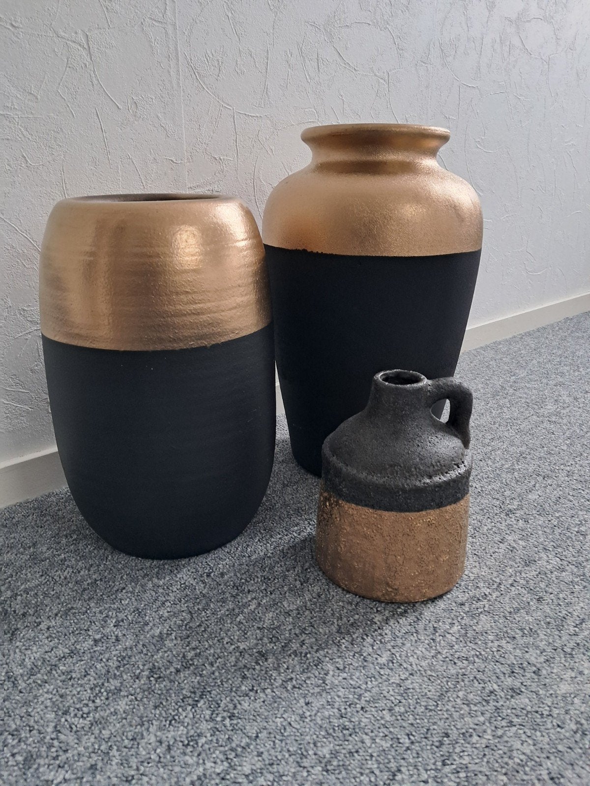 3  grote aardewerk  potten /vazen  hotel chique, Ophalen, Zo goed als nieuw, Steen/keramiek