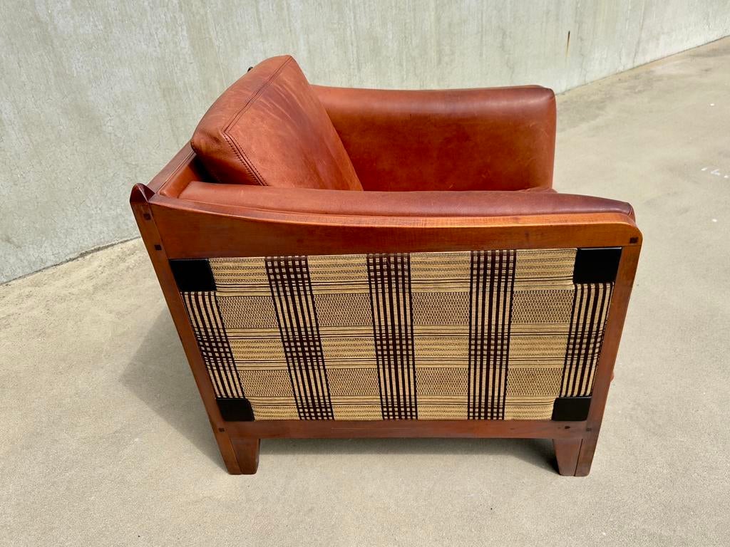 SCHUITEMA SHAKER COGNAC aniline leer ART DECO panelen, Huis en Inrichting, Fauteuils, Minotti flexform maxalto roche bobois baxter poltrona frau