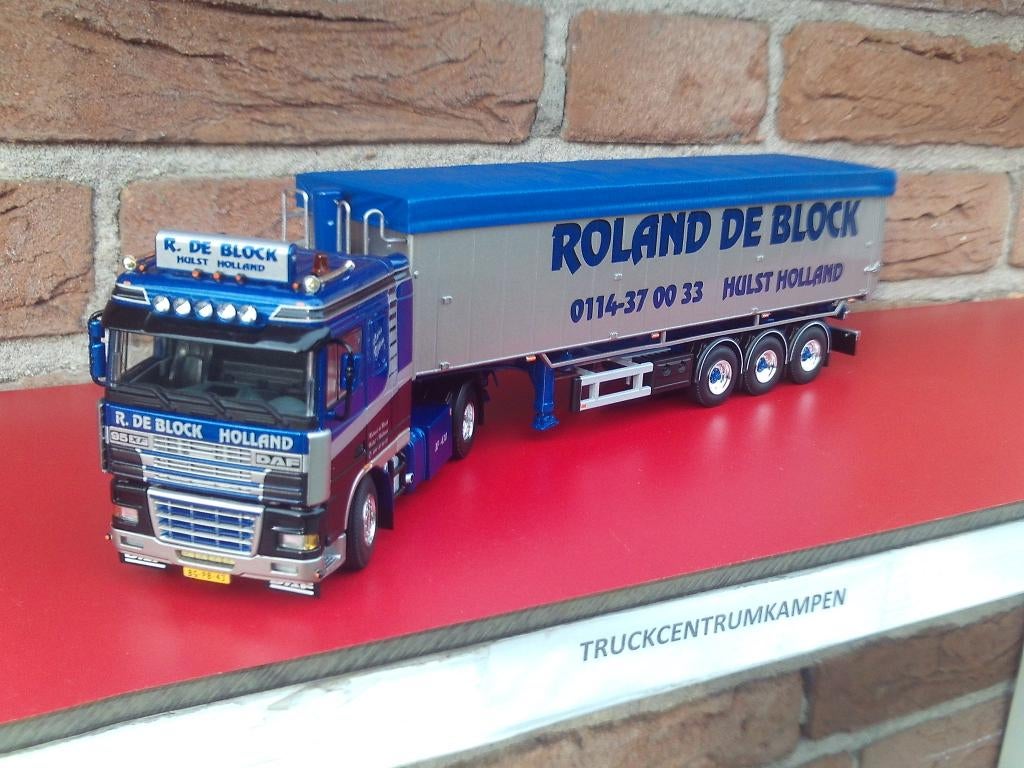 WSI  Daf  95XF  Space  Cab  van  Roland  The  Block., Hobby en Vrije tijd, Modelauto's | 1:50, Nieuw, Bus of Vrachtwagen, Wsi