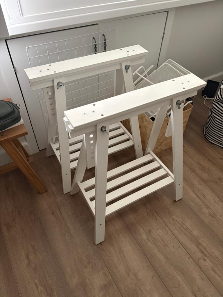 Ikea schragen wit  set, Ophalen, Zo goed als nieuw